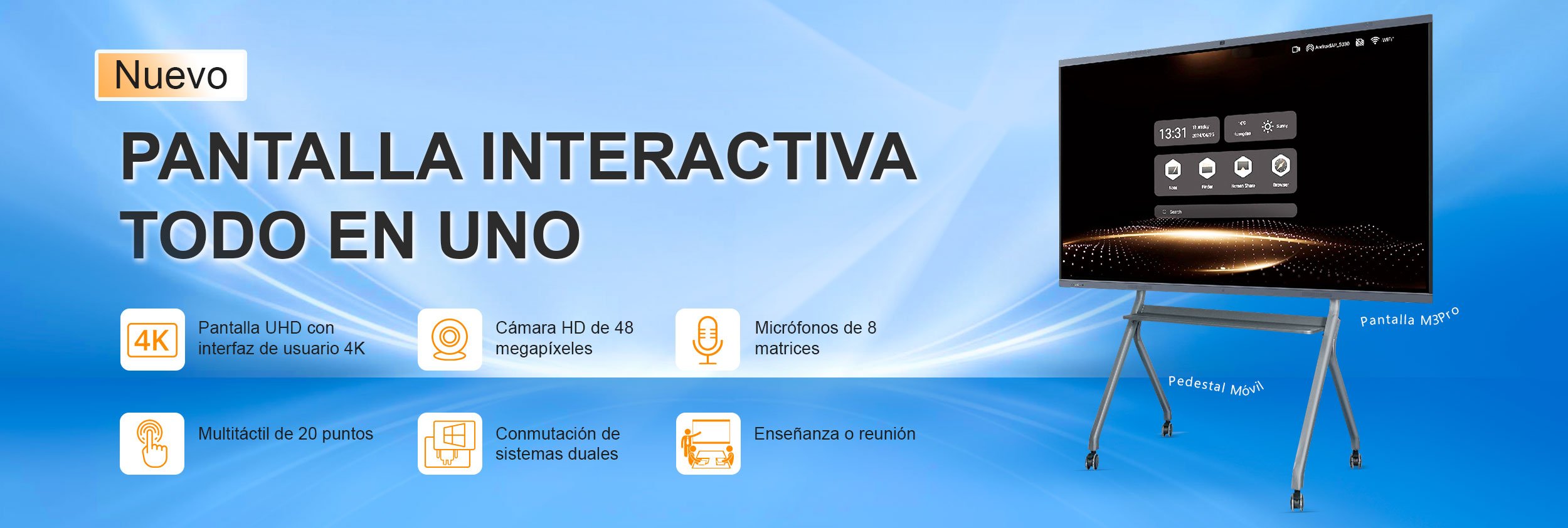 PANTALLA Y PEDESTAL 